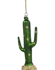 Saguaro Cactus Glass Ornament