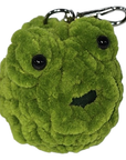 Green Frog Squishy Plush Keychain with Gel Bead Ball
