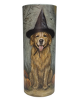 Halloween Golden Retriever Witch Hat Cup Holder Tissue Tube