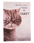 Funny Grumpy Cat Share My Cake Card