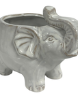 White Ceramic Elephant Planter / Succulent Pot