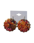 Thanksgiving Turkey Round Novelty Earrings