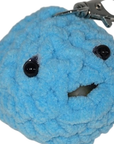 Crochet Stress Ball Blob Keychain – Blue