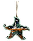 Starfish Lighthouse Layered Wood Magnetic Ornament