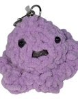 Purple Crochet Octopus Squishy Keychain