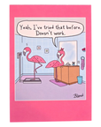 Funny Flamingo Scale Bathroom Humor Card