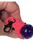 Cute Squishy Fish Crochet Keychain with Stress Ball