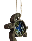 Layered Wood Sea Turtle Ornament with Ocean Scene