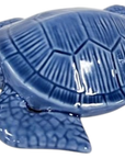 Blue Ceramic Sea Turtle Figurine