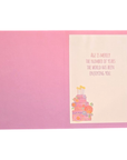Happy Birthday Floral Cake Greeting Card