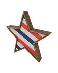 Patriotic Red White Blue Star Wood Wall Decor
