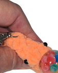 Crochet Stress Ball Blob Keychain – Orange