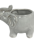 White Ceramic Elephant Planter / Succulent Pot