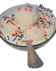 Happy Birthday Ice Cream Bowl Candle with Sprinkles