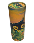 Sunflower Sunset Hand-Painted Tissue Tube – Cup Holder Size