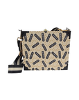 Coach-Inspired Signature Print Cigar Box Handbag