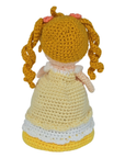 Handmade Crochet Princess Doll Amigurumi – Blonde Girl in Yellow Dress