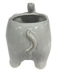 White Ceramic Elephant Planter / Succulent Pot