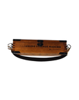 MCM-Inspired Cigar Box Purse With Cognac Logo Print Handbag