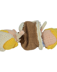 Handmade Crochet Girl Doll – Blonde Hair & Brown Dress