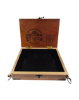 MCM-Inspired Cigar Box Purse With Cognac Logo Print Handbag