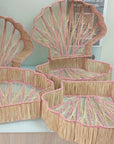Shell Charm Handwoven Iraca Decorative Tray