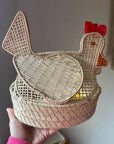 Hen Handwoven Iraca Egg Basket