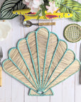 Shell Handwoven Iraca Placemat