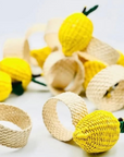 Lemon Handwoven Iraca Napkin Ring