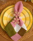 Double Bloom Handwoven Iraca Napkin Ring