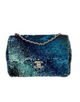 Chanel Shaded Calfskin Sequins Mini Flap Shoulder Bag