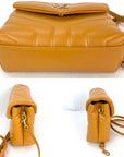 Saint Laurent Calfskin Quilted Toy Loulou Yellow Crossbody Bag