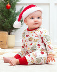 Baby Holiday Bamboo Romper – Christmas Print One-Piece