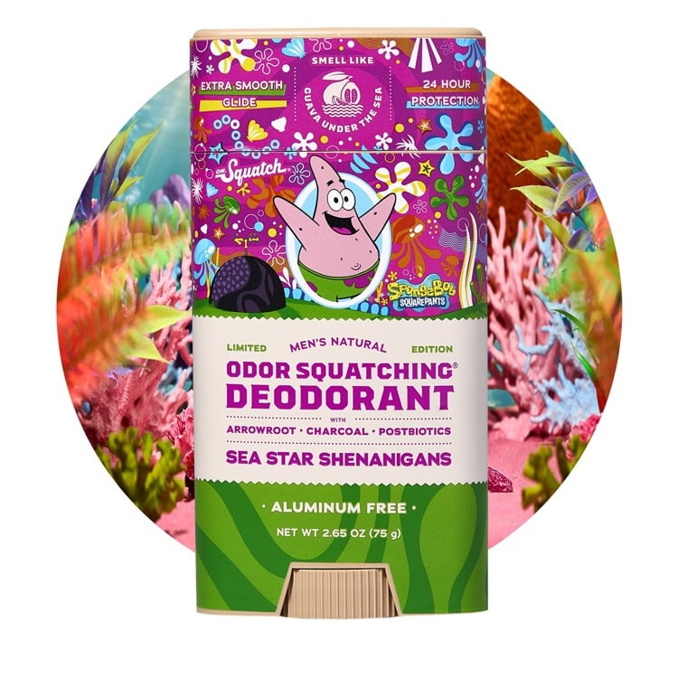 Dr. Squatch SpongeBob Squarepants Sea Shenanigans Deodorant