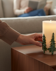 Winter Pine Tree Water Candle