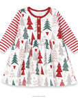 Baby Girl's Christmas Trees Cotton Dress