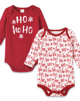 Baby Set-of-2 Christmas Bodysuits - Bamboo & Cotton