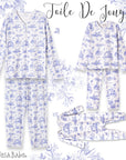Toile de Jouy Girl's Bamboo Pajama Set