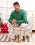 Christmas Santa Adult Bamboo Pajama Pants - Family Matching