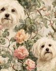 Rose Cottage Maltese Wallpaper