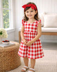 Picnic Plaid Soft Bamboo Summer Dress for Girls