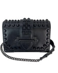 Prada City Calfskin Saffiano Studded Cahier Crossbody Bag