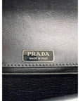 Prada City Calfskin Saffiano Studded Cahier Crossbody Bag