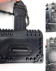 Prada City Calfskin Saffiano Studded Cahier Crossbody Bag
