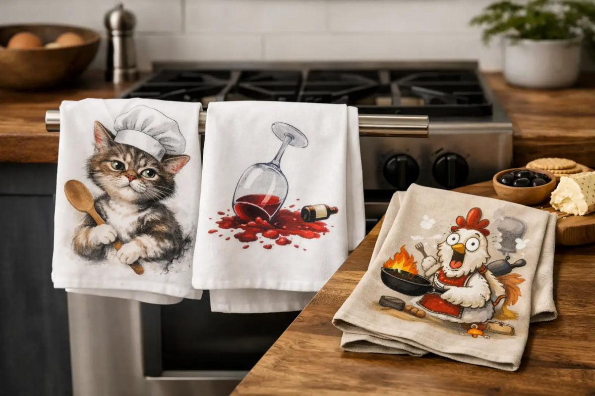 Funny Tea Towels Gifts for Hosts With Humor