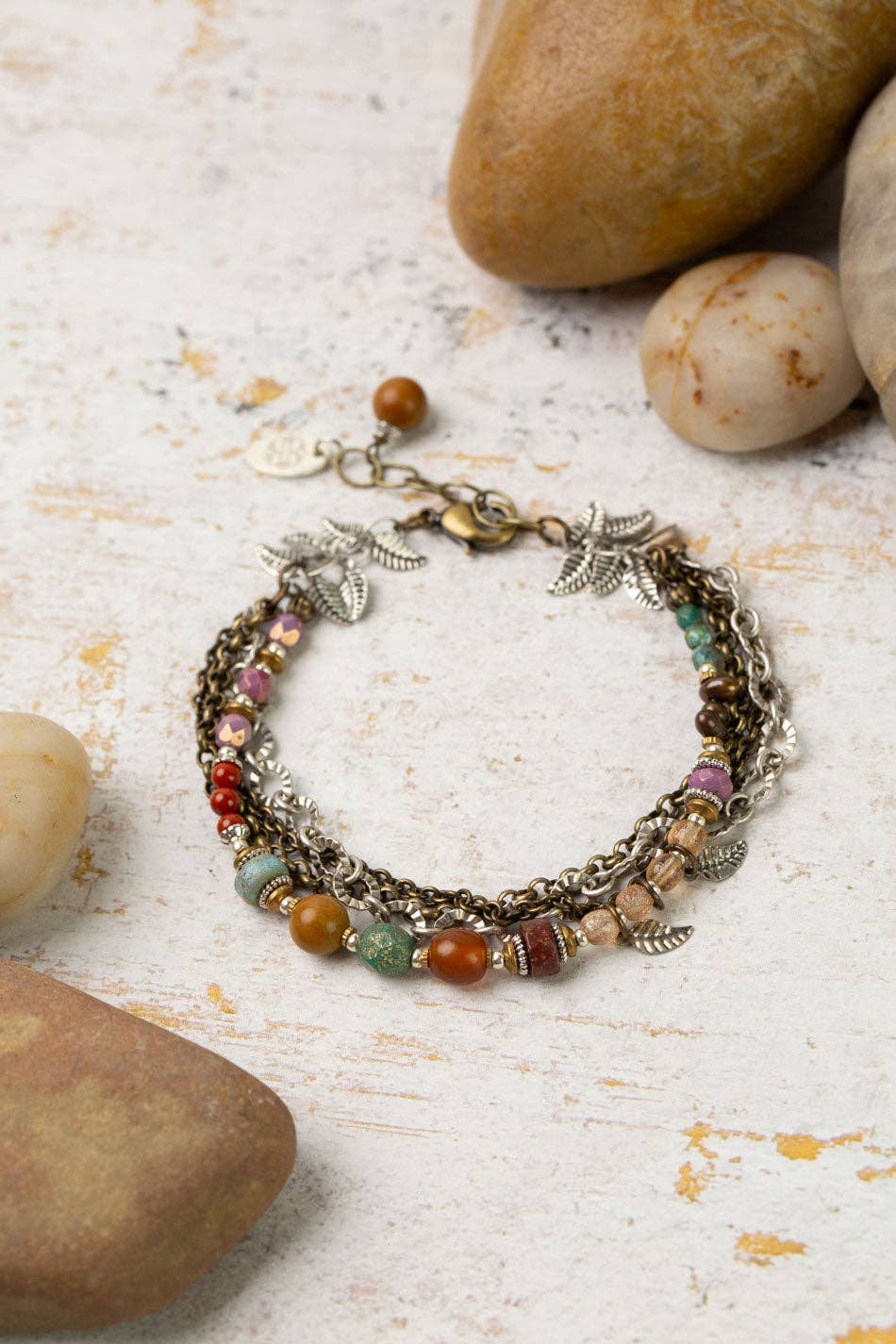 Jasper and Czech Glass Bracelet
