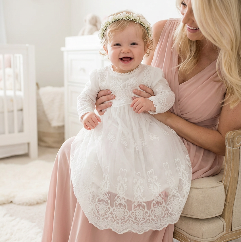 Nicolette's Couture The Julia Christening Gown