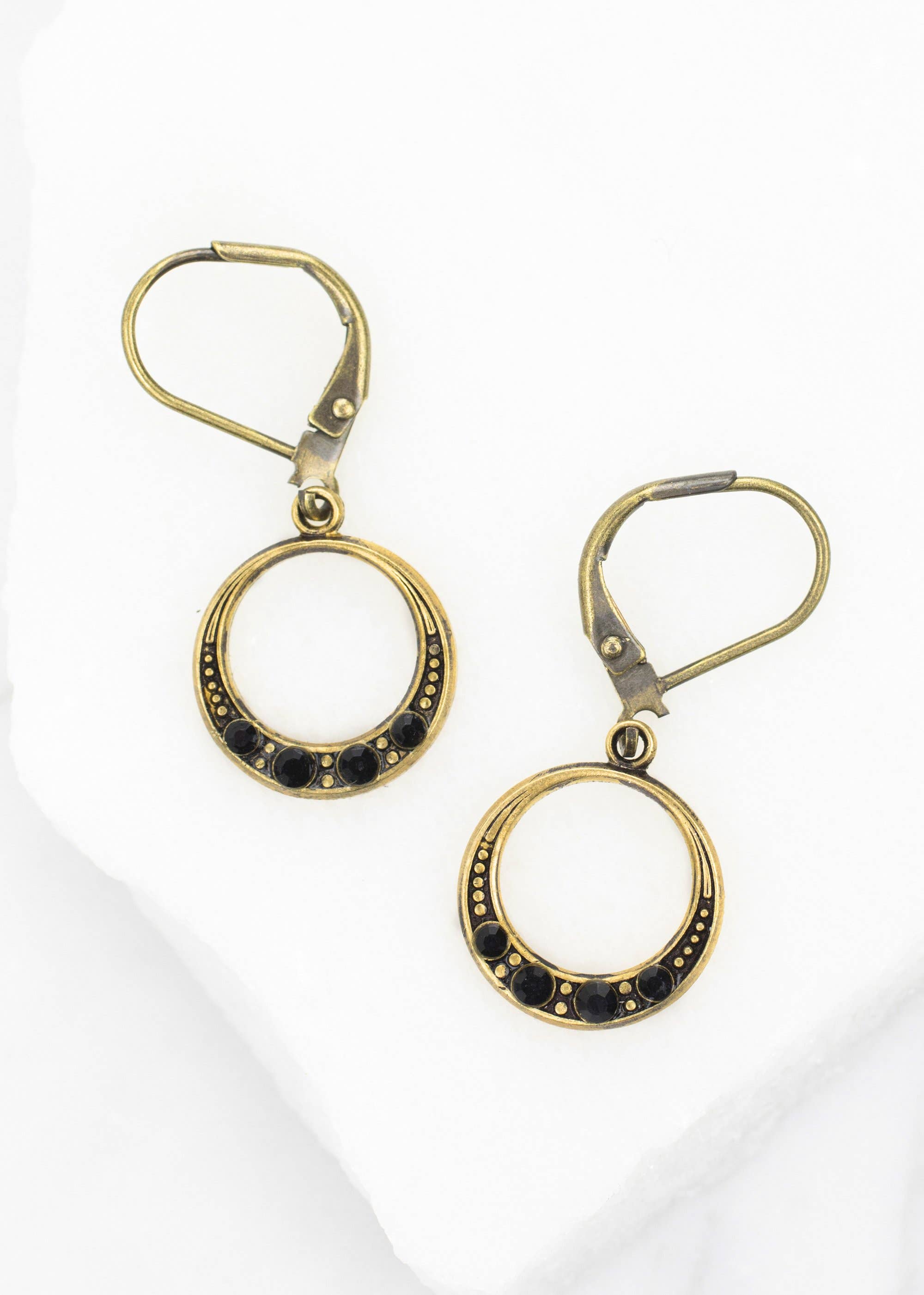 Petite Deco in Brass Earrings
