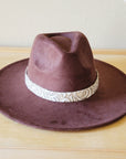 Sandy White Floral Embossed Leather Hat Band Only 951c