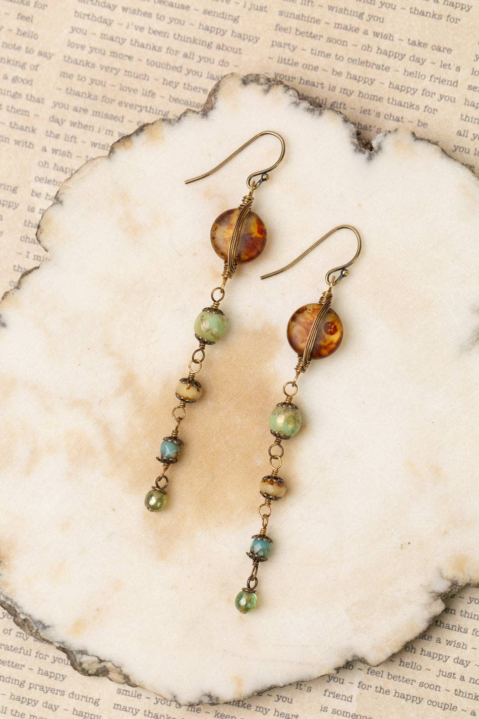 Czech Glass Dangle Earrings